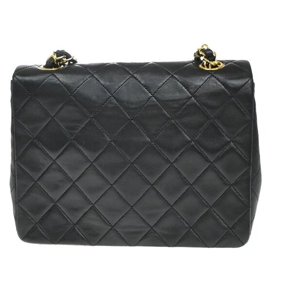 CHANEL CC Mini Matelasse Chain Shoulder Bag Leather Black GHW Vintage 332RF815 - Picture 3 of 16